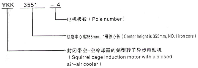 YKK系列(H355-1000)高压二道江三相异步电机西安泰富西玛电机型号说明